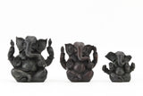 GANESHA BALD STATUE DARK SIZE COMPARISION  FRONT VIEW