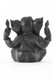GANESHA BALD STATUE DARK LARGE BACK VIEW
