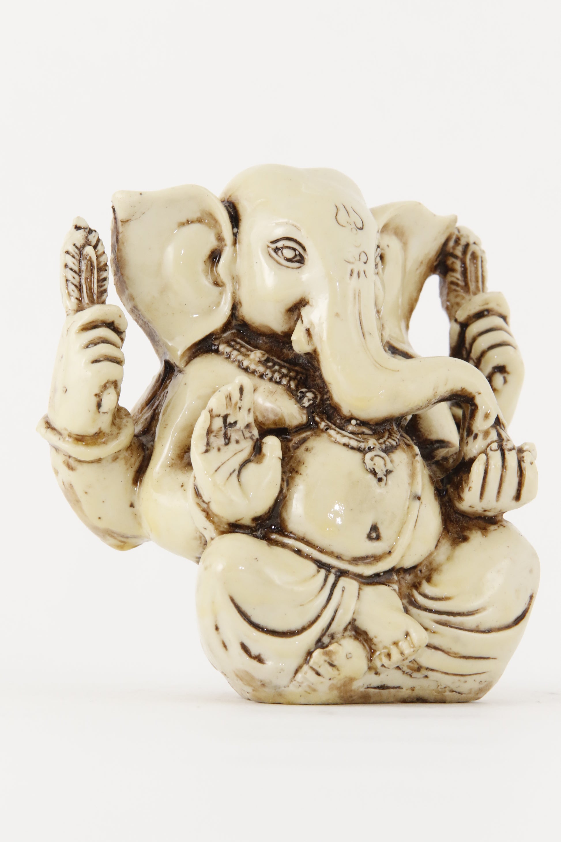 GANESHA BALD STATUE LIGHT LARGE SIDE  VIEW