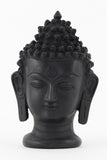 BUDDHA HEAD STATUE DARK LARGE FRONT VIEW