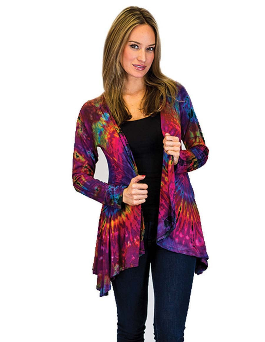 FULL TIE DYE CARDIGAN PURPLE