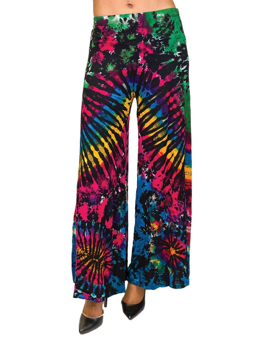 PANTS PALAZZO FULL TIE DYE RAINBOW