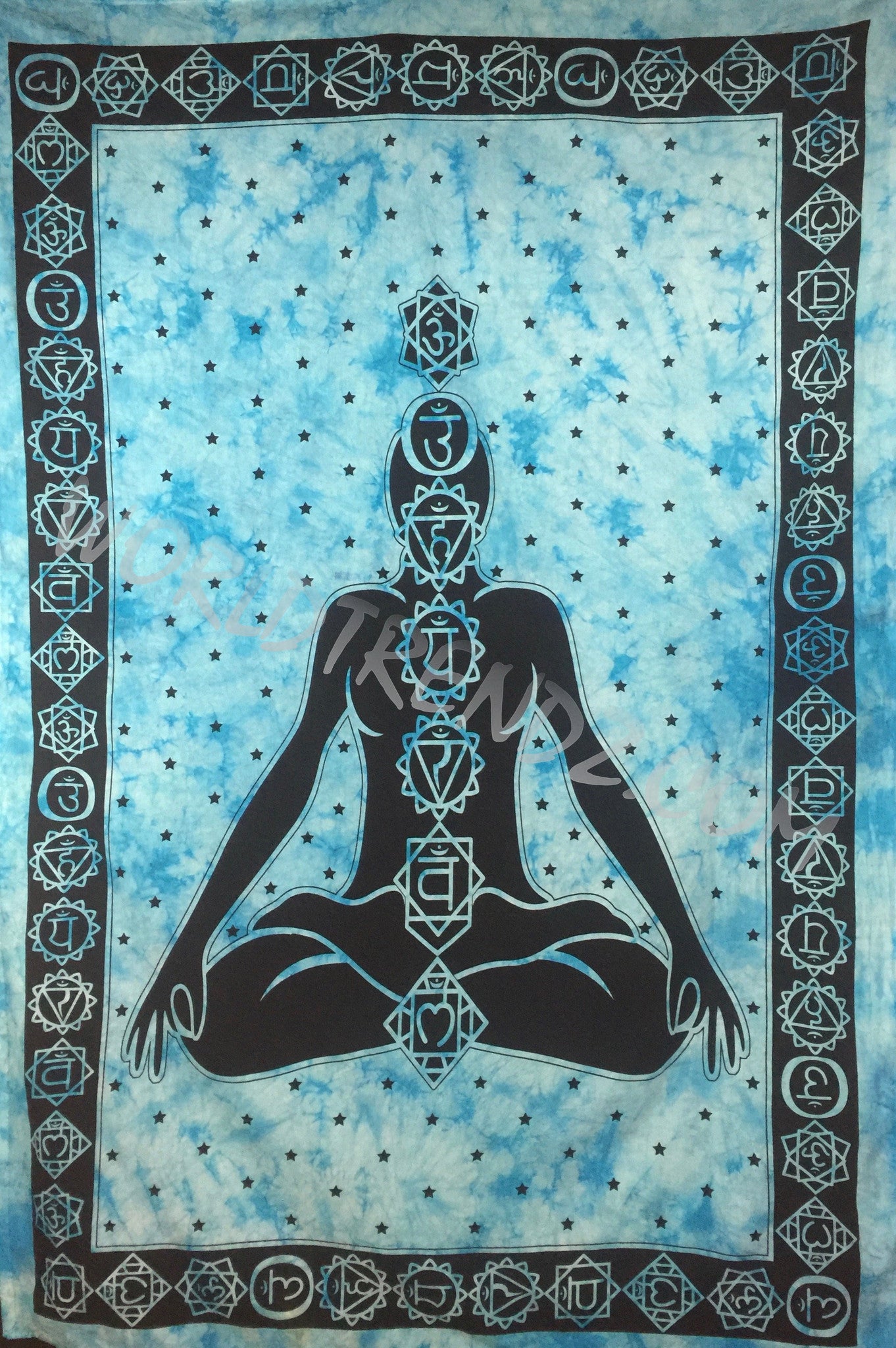 BUDDHA CHAKRA TAPESTRY BLUE 