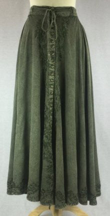 Button-up SKIRT SAGE GREEN Front View