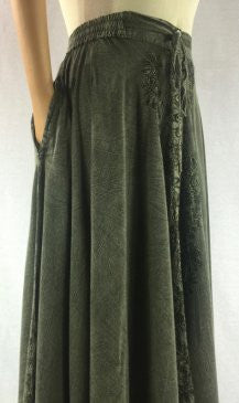 Button-up SKIRT SAGE GREEN Pocket Detail