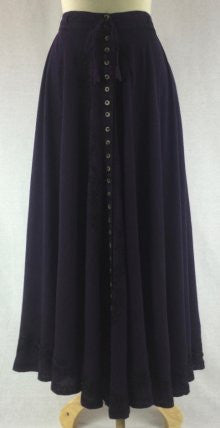 Button-up SKIRT PURPLE Front View Detail