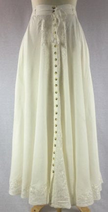 Button-up SKIRT OFF WHITE Front View Detail