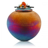 RAKU LARGE JAR with GEMSTONE LID 