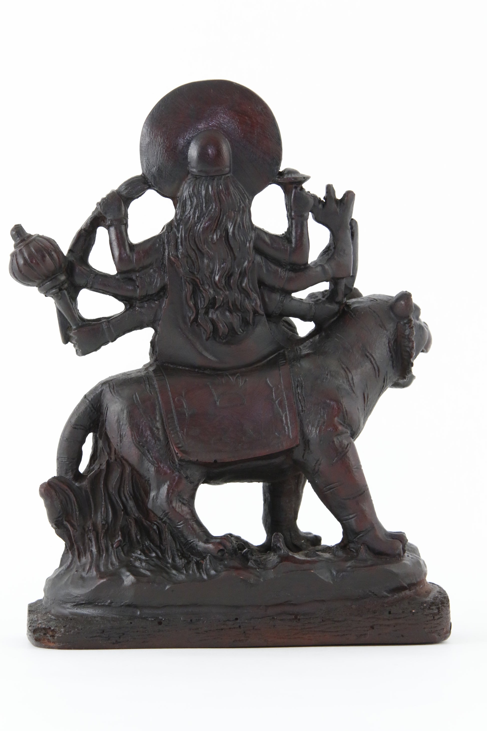 GODDESS DURGA AURA STATUE DARK BACK VIEW