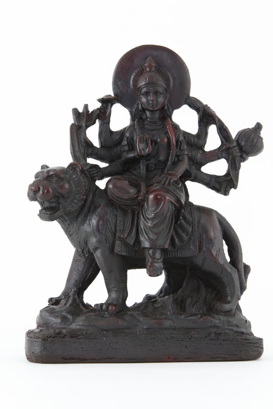 GODDESS DURGA AURA STATUE DARK FRONT VIEW