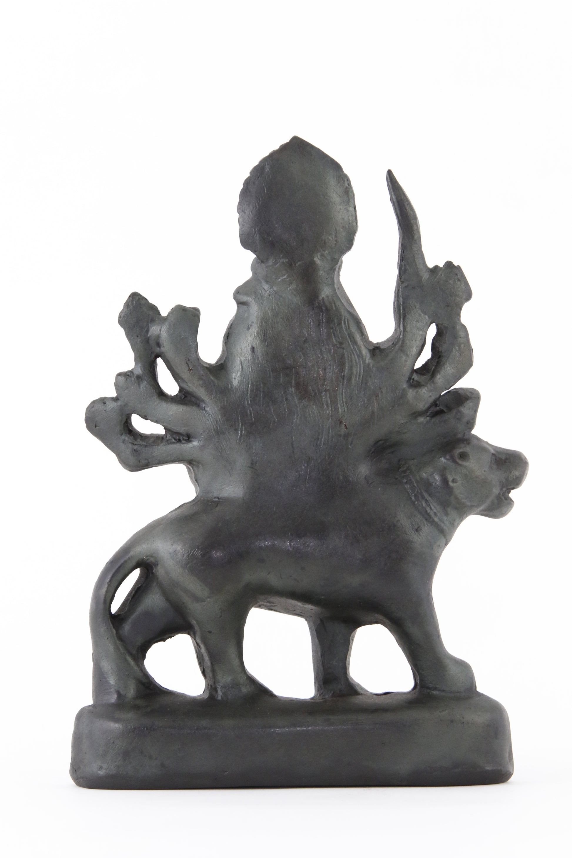 GODDESS DURGA STATUE DARK BACK VIEW