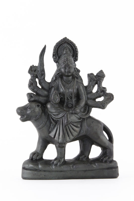 GODDESS DURGA STATUE DARK FRONT VIEW