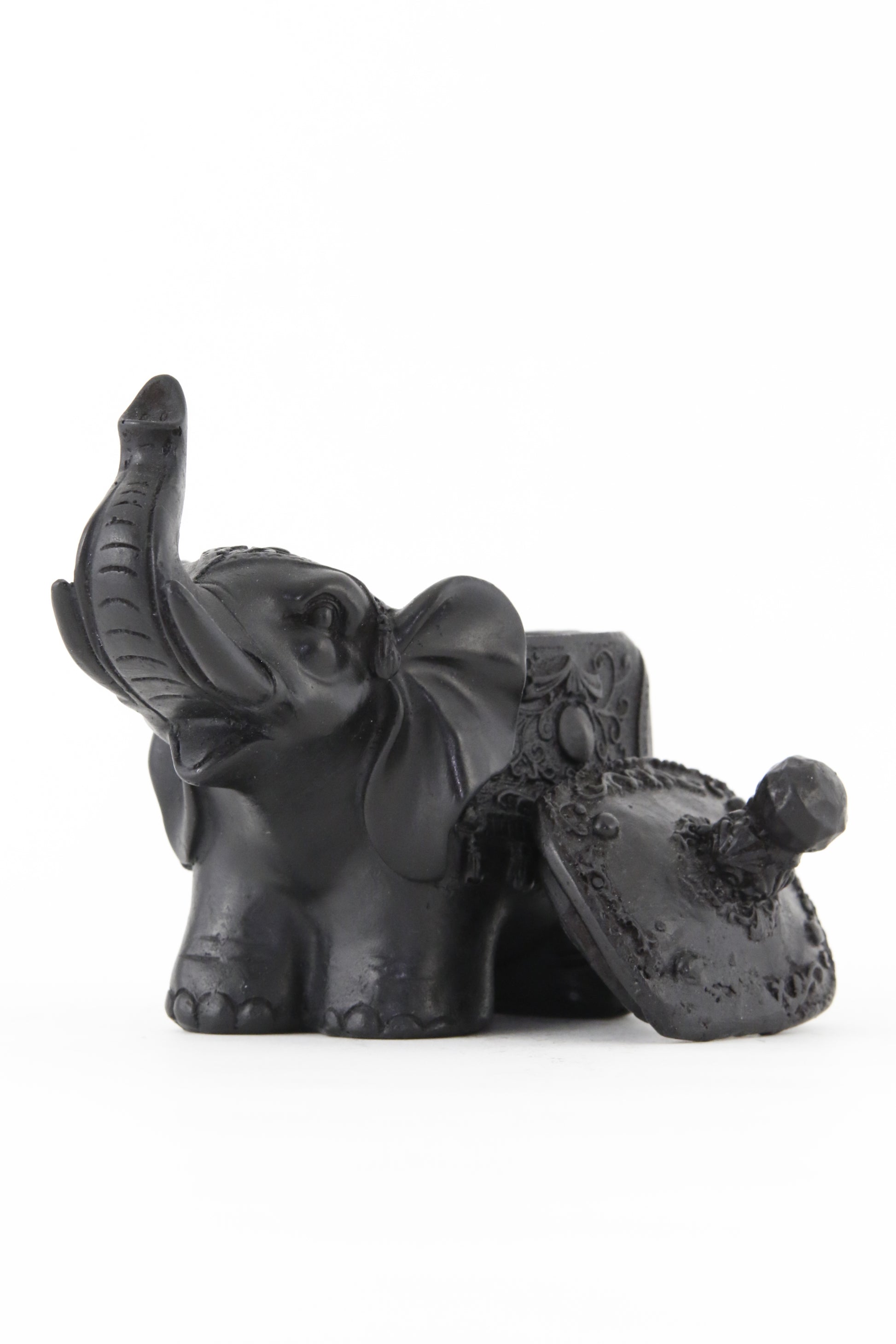 ELEPHANT BOX STATUE RECTANGLE COVER OFF DARK SIDE VIEW