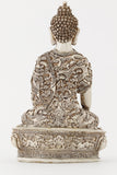 EARTH TOUCHING BUDDHA STATUE OFF-WHITE EXTRA LARGE BACK VIEW