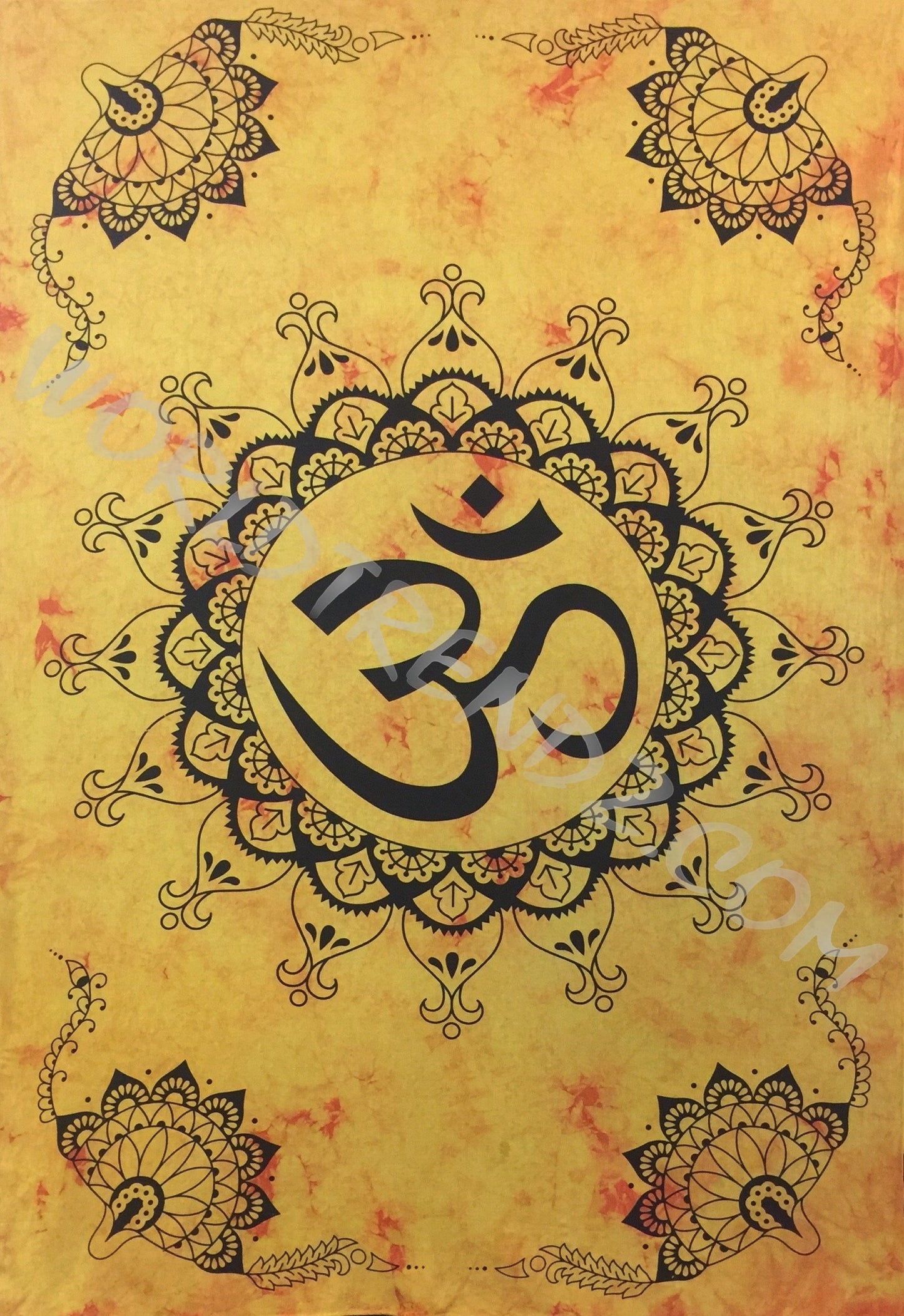 OM LOTUS Lotus Corners Design TAPESTRY