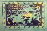 FAIRY ALICE IN WONDERLAND TAPESTRY GREEN