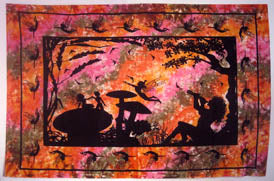 FAIRY ALICE IN WONDERLAND TAPESTRY ORANGE