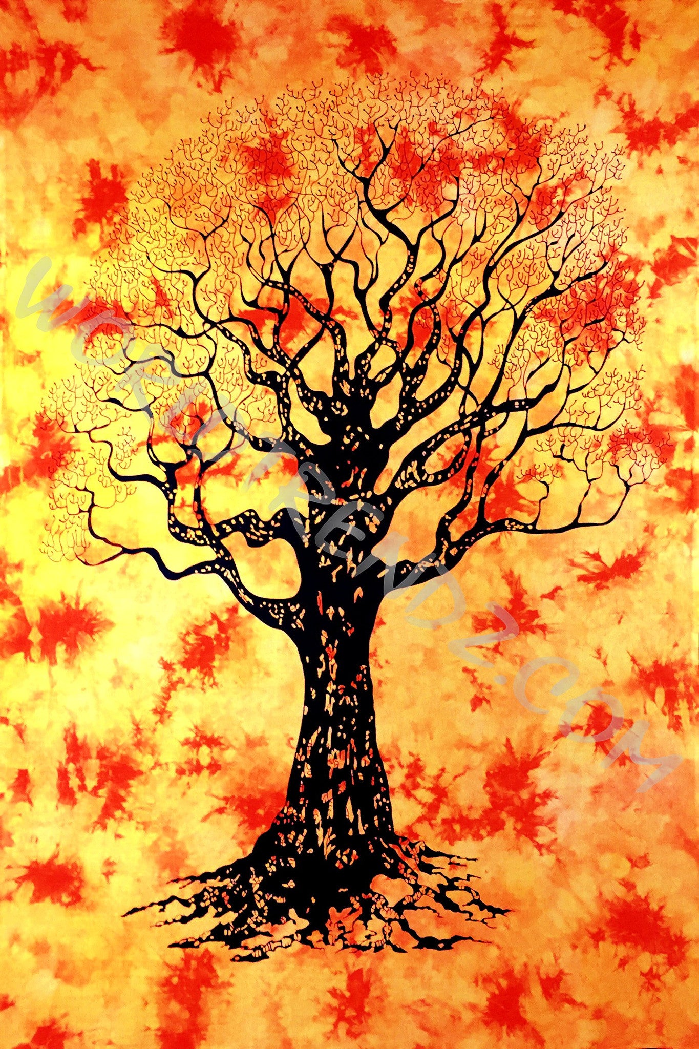 FALL TREE OF LIFE TAPESTRY ORANGE