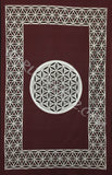 FLOWER OF LIFE TAPESTRY BURGUNDY-SILVER-BLACK