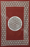 FLOWER OF LIFE TAPESTRY RED-SILVER-BLACK