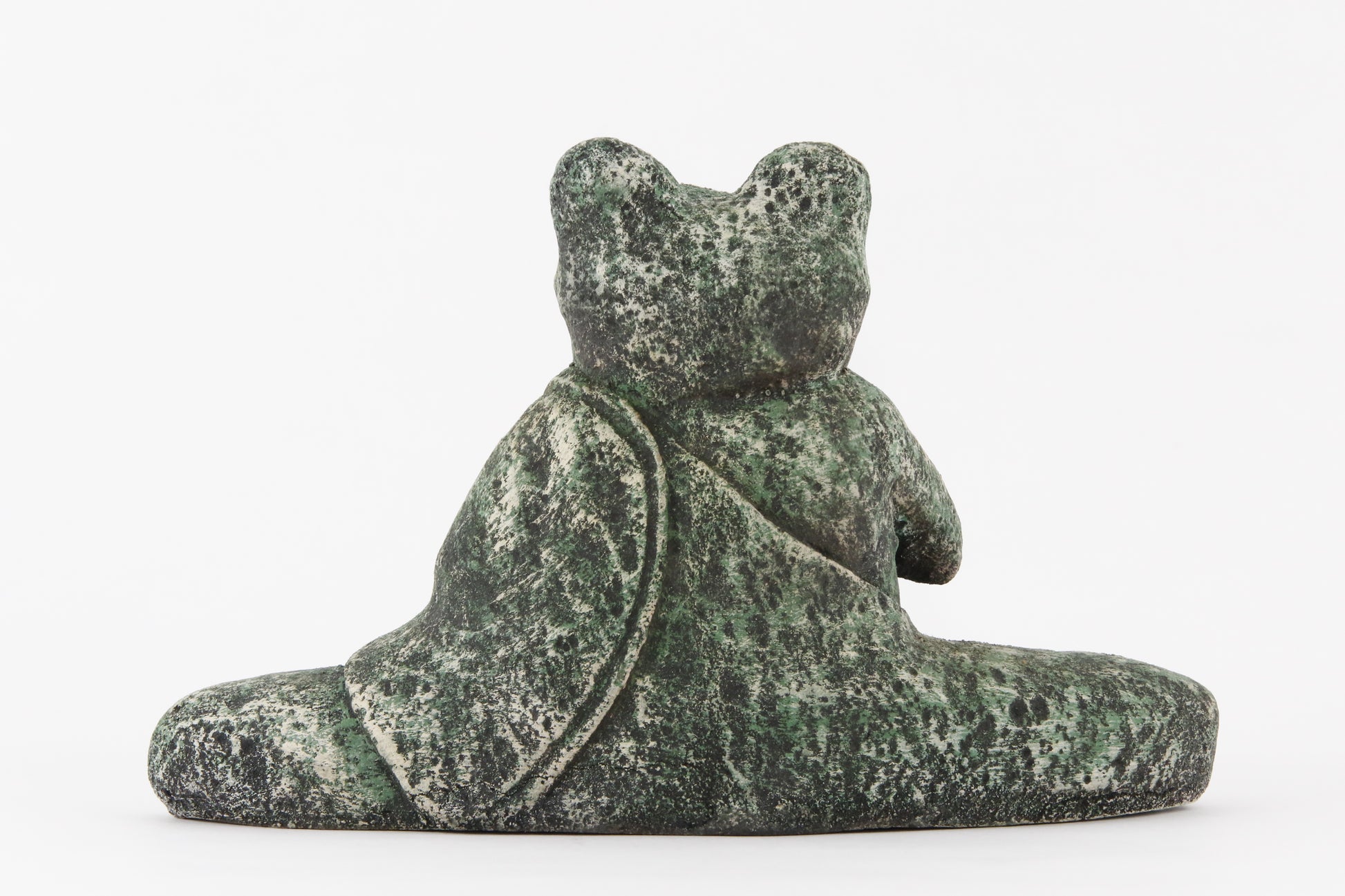  NAMASTE FROG STATUE BACK VIEW