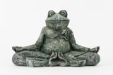 MEDITATING FROG STATUE FRONT VIEW