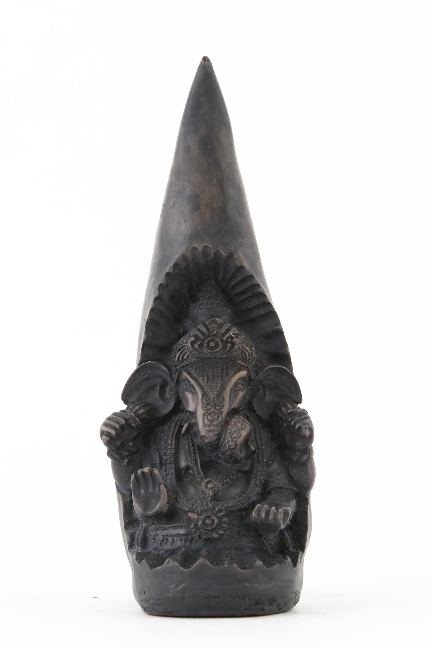 GANESHA TUSK STATUE DARK FRONT VIEW