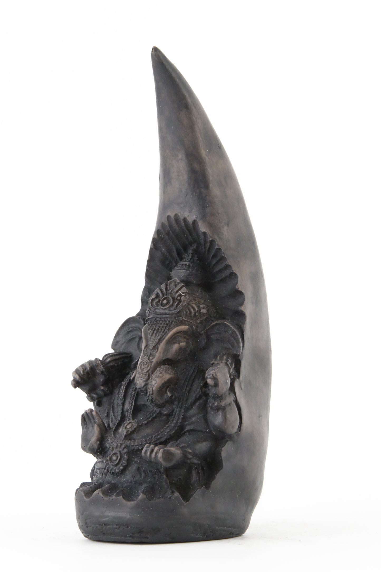 GANESHA TUSK STATUE DARK SIDE VIEW