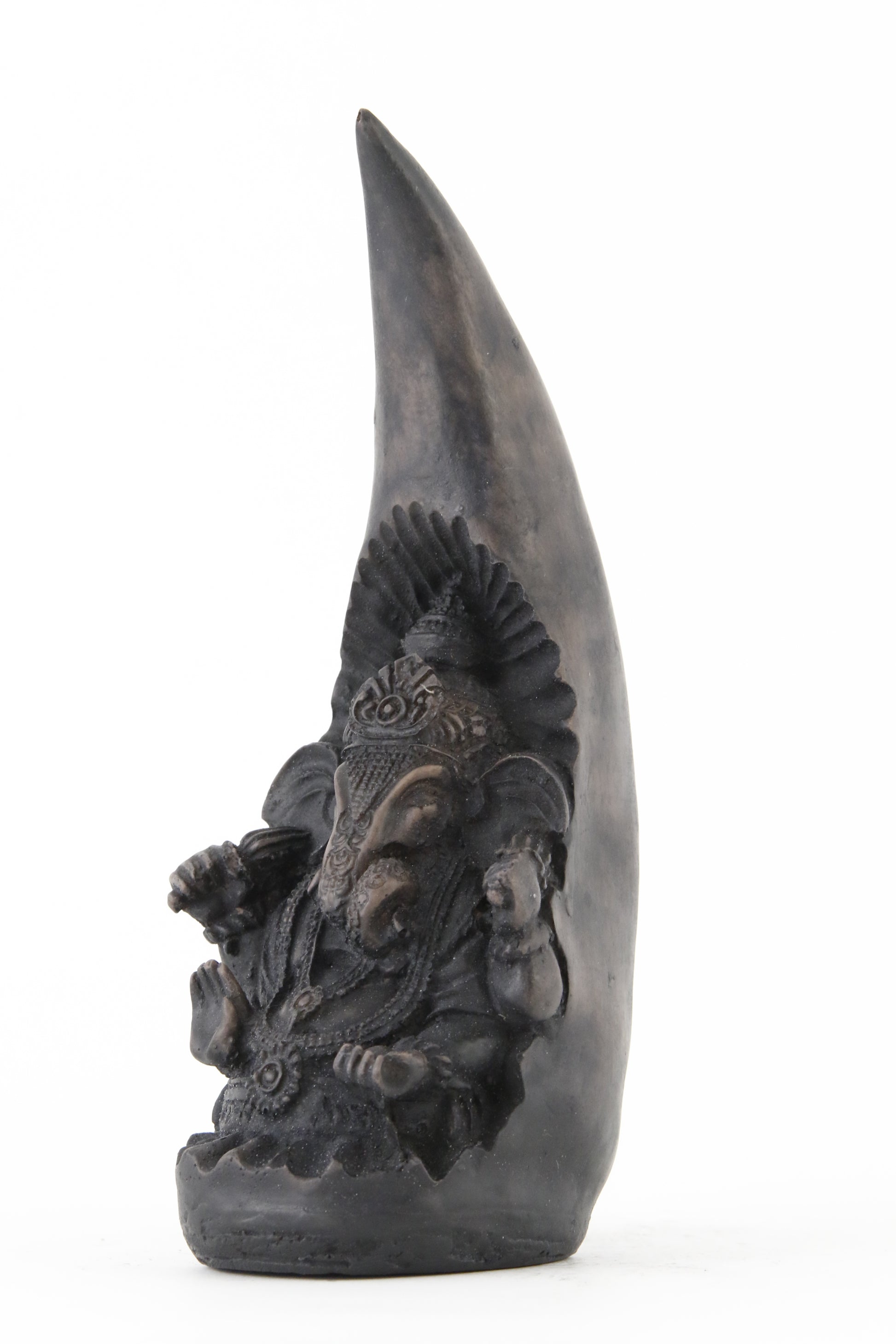 GANESHA TUSK STATUE DARK SIDE VIEW