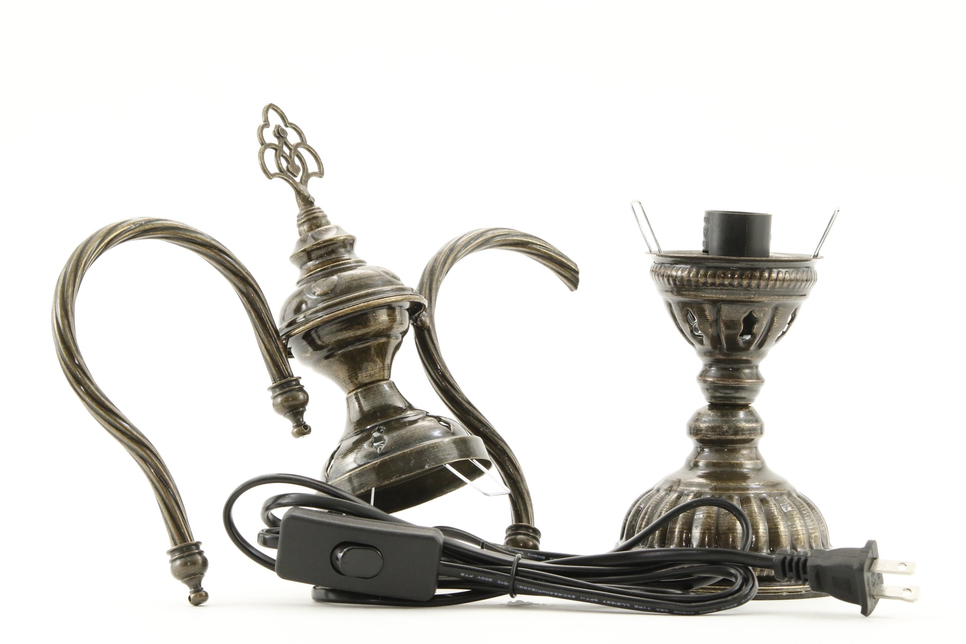 TURKISH MOSAIC GENIE BOTTLE TABLE LAMP BODY -TURNED OFF