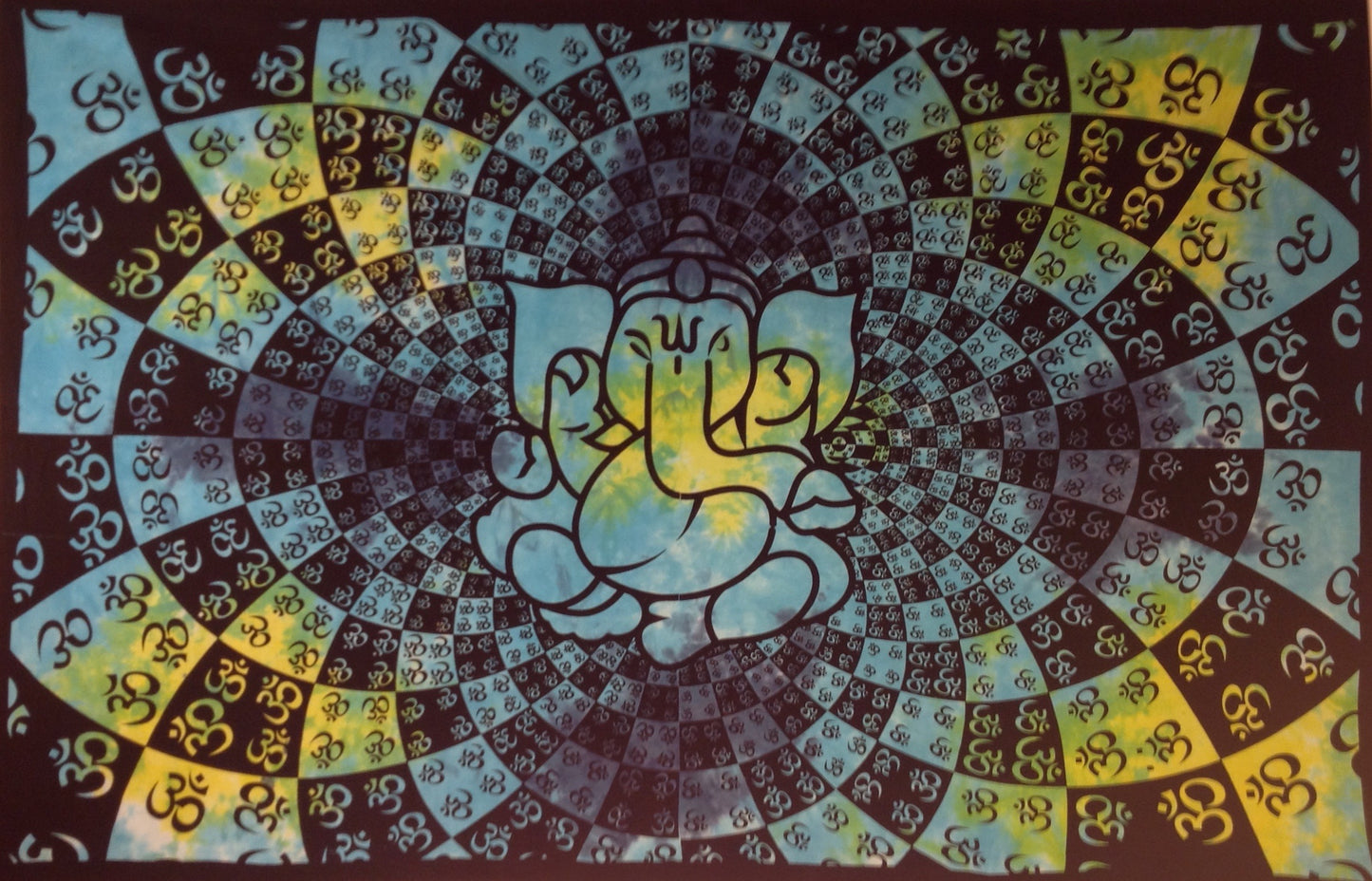 GANESHA PSYCHEDELIC TAPESTRY MULTI BLUE