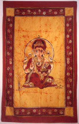 GANESHA TRADITIONAL TAPESTRY BROWN