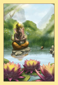 Ganesha on Lotus Leaf