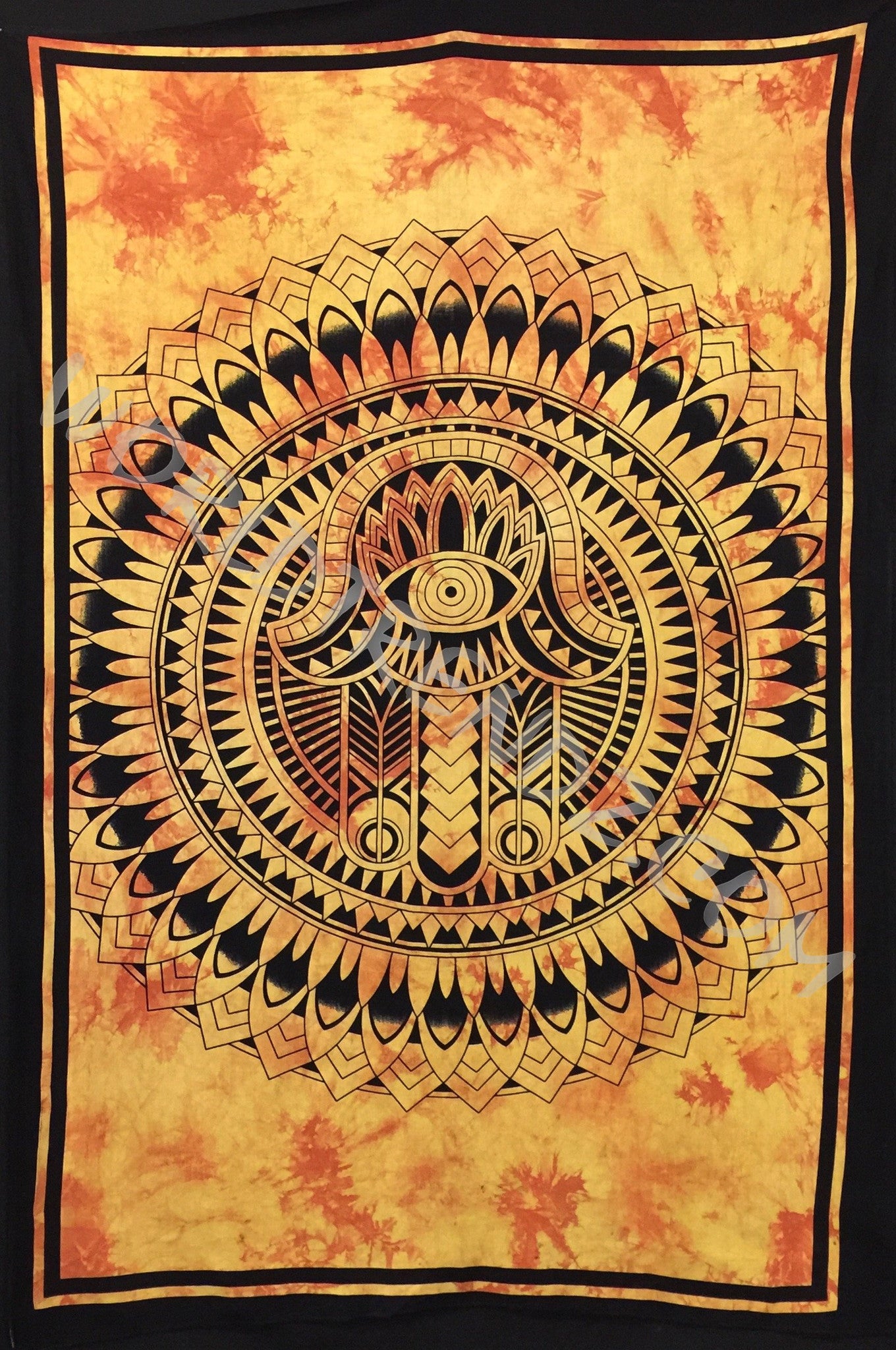 HAMSA HAND TAPESTRY ORANGE