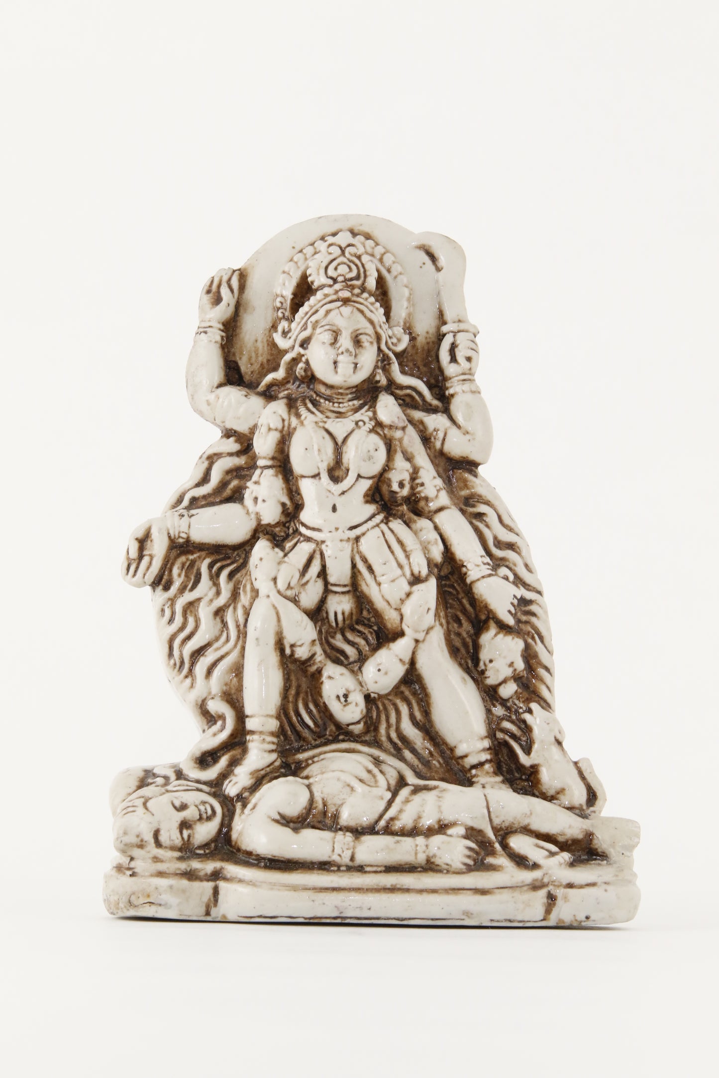 GODDESS KALI STANDING STATUE OFF-WHITE FRONT VIEW