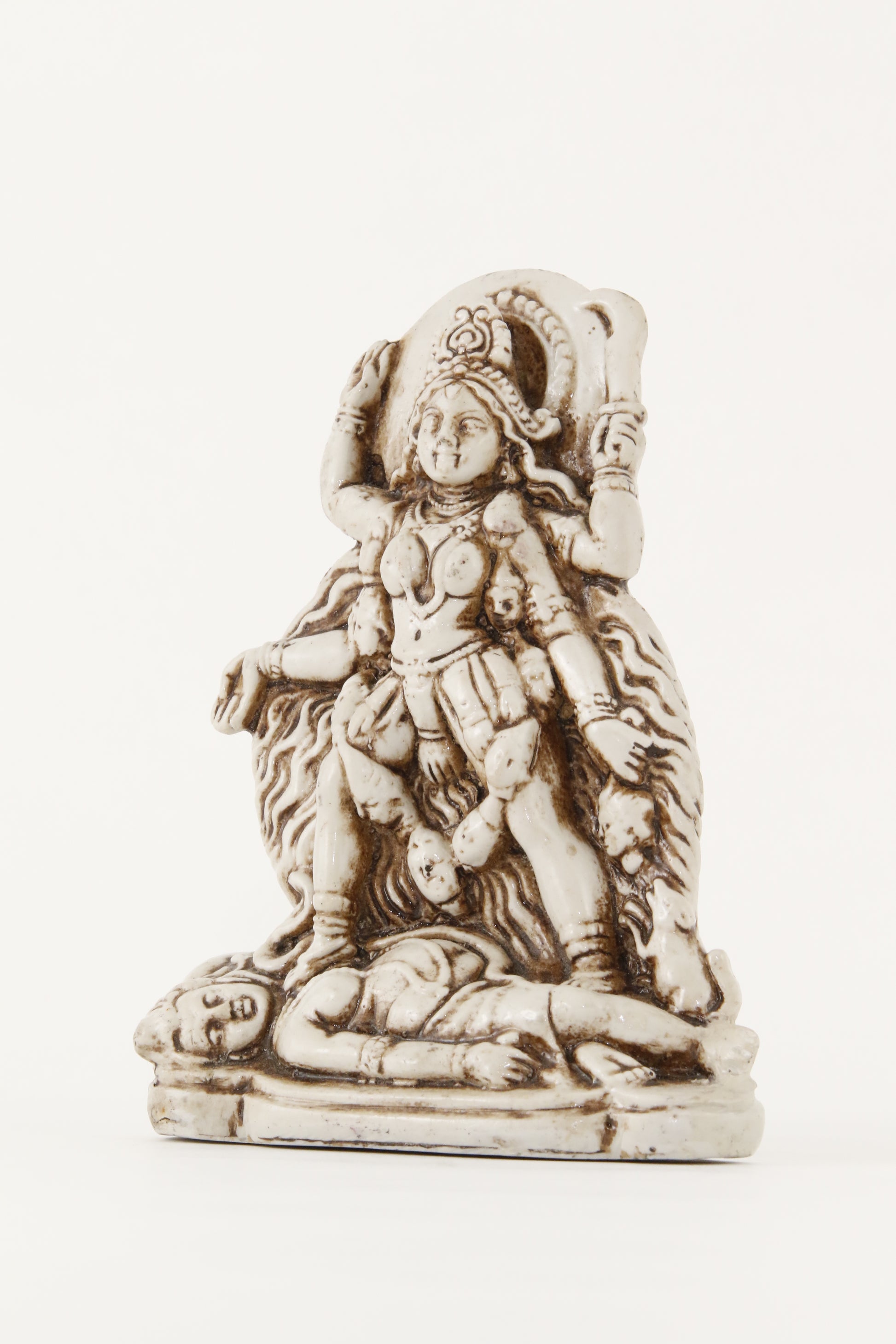GODDESS KALI STANDING STATUE OFF-WHITE SIDE VIEW