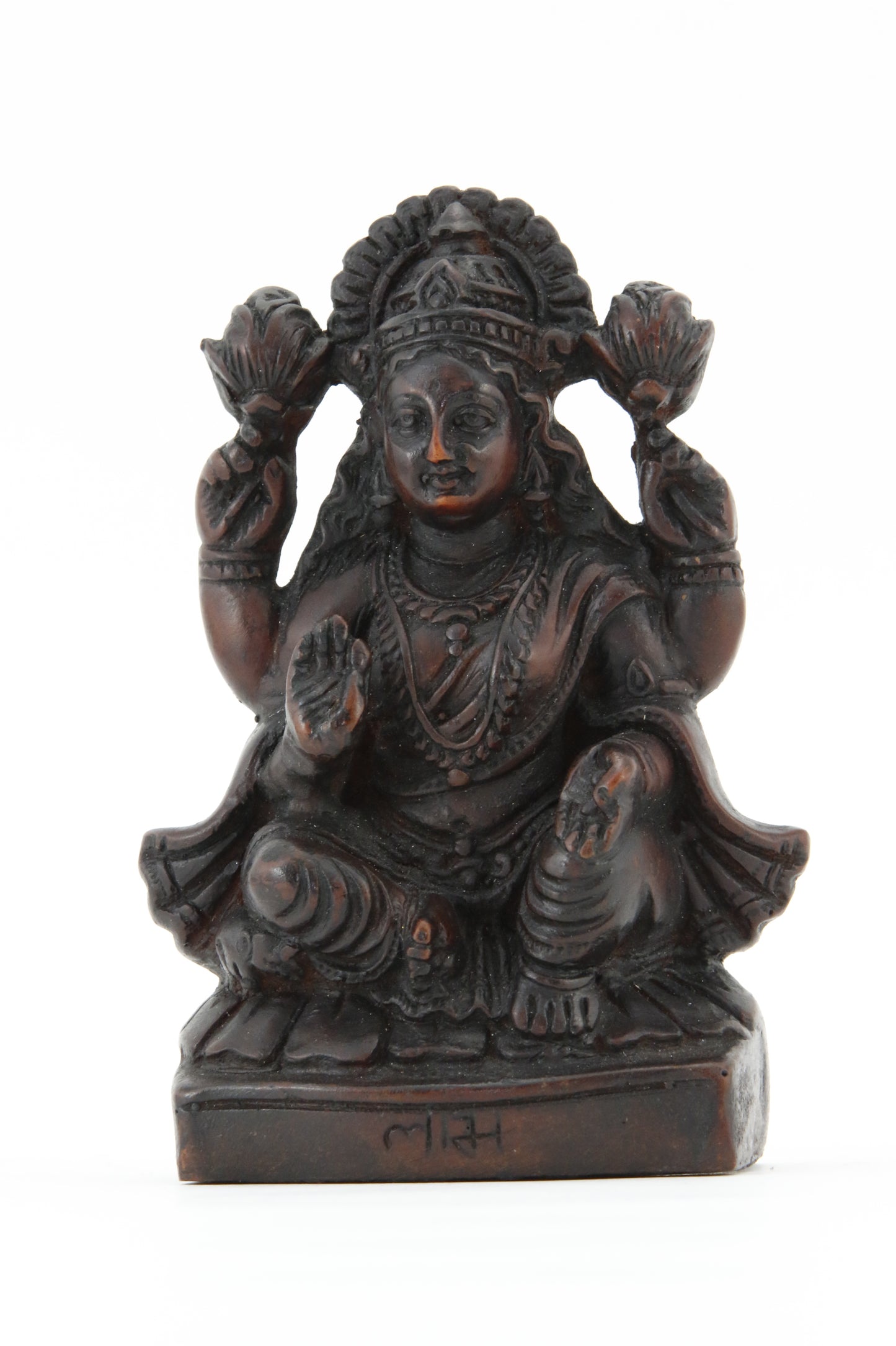 GODDESS LAKSHMI STATUE DARK FRONT VIEW