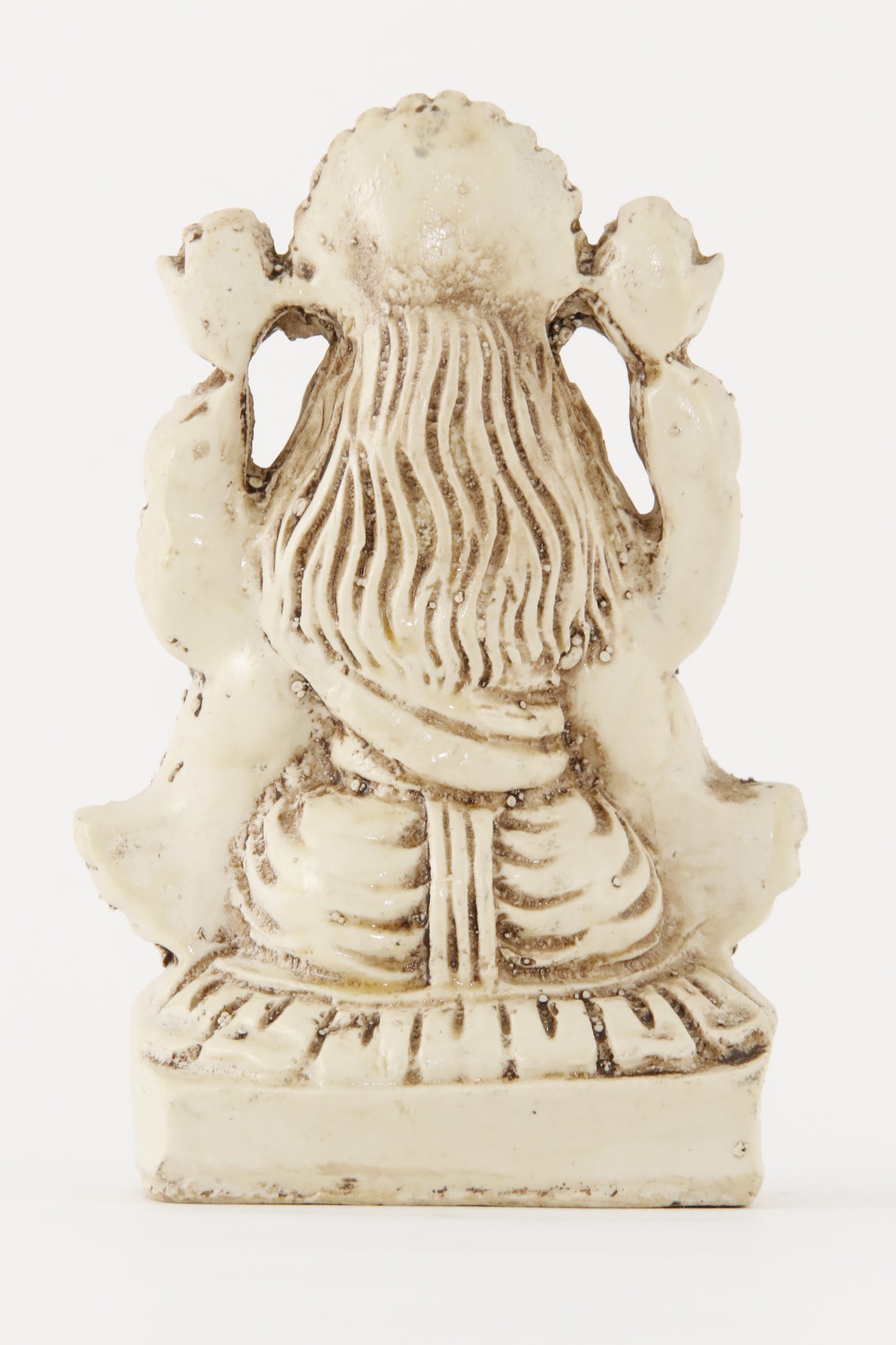 GODDESS LAKSHMI STATUE OFF-WHITE BACK VIEW