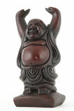 LAUGHING BUDDHA STATUE DARK LARGE SIZE SIDE VIEW