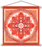 ROOT CHAKRA RED MEDITATION BANNER WALL HANGING