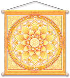 SOLAR PLEXUS CHAKRA YELLOW  MEDITATION BANNER WALL HANGING