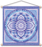 THIRD EYE CHAKRA INDIGO MEDITATION BANNER WALL HANGING