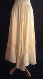 SOLID RAYON FLAIR SKIRT OFF WHITE