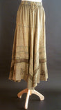 SOLID RAYON FLAIR SKIRT OLIVE GREEN