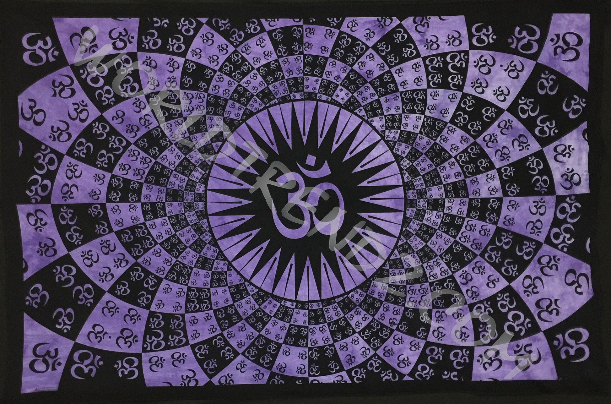OM PSCHEDELIC TAPESTRY PURPLE