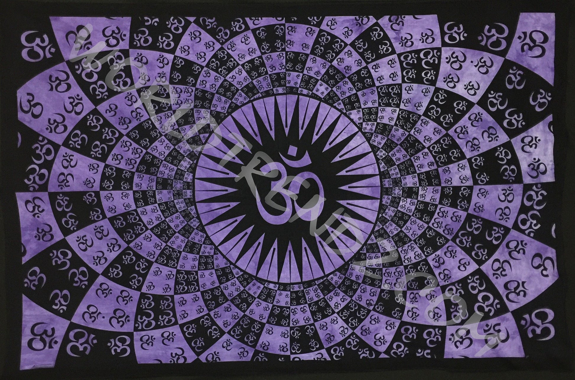 OM PSCHEDELIC TAPESTRY PURPLE