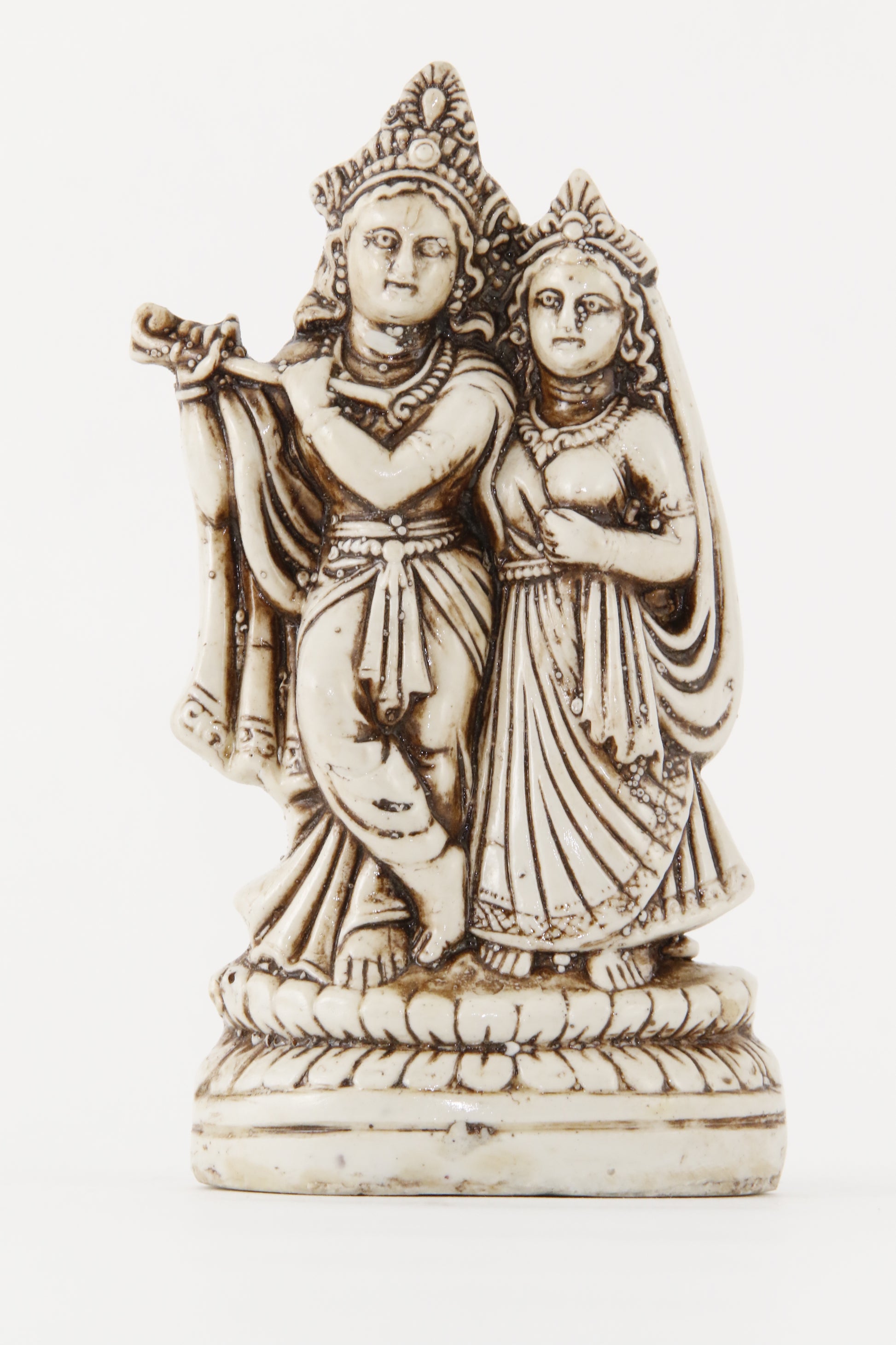 RADHA KRISHNA STATUE OFF-WHITE FRONT VIEW
