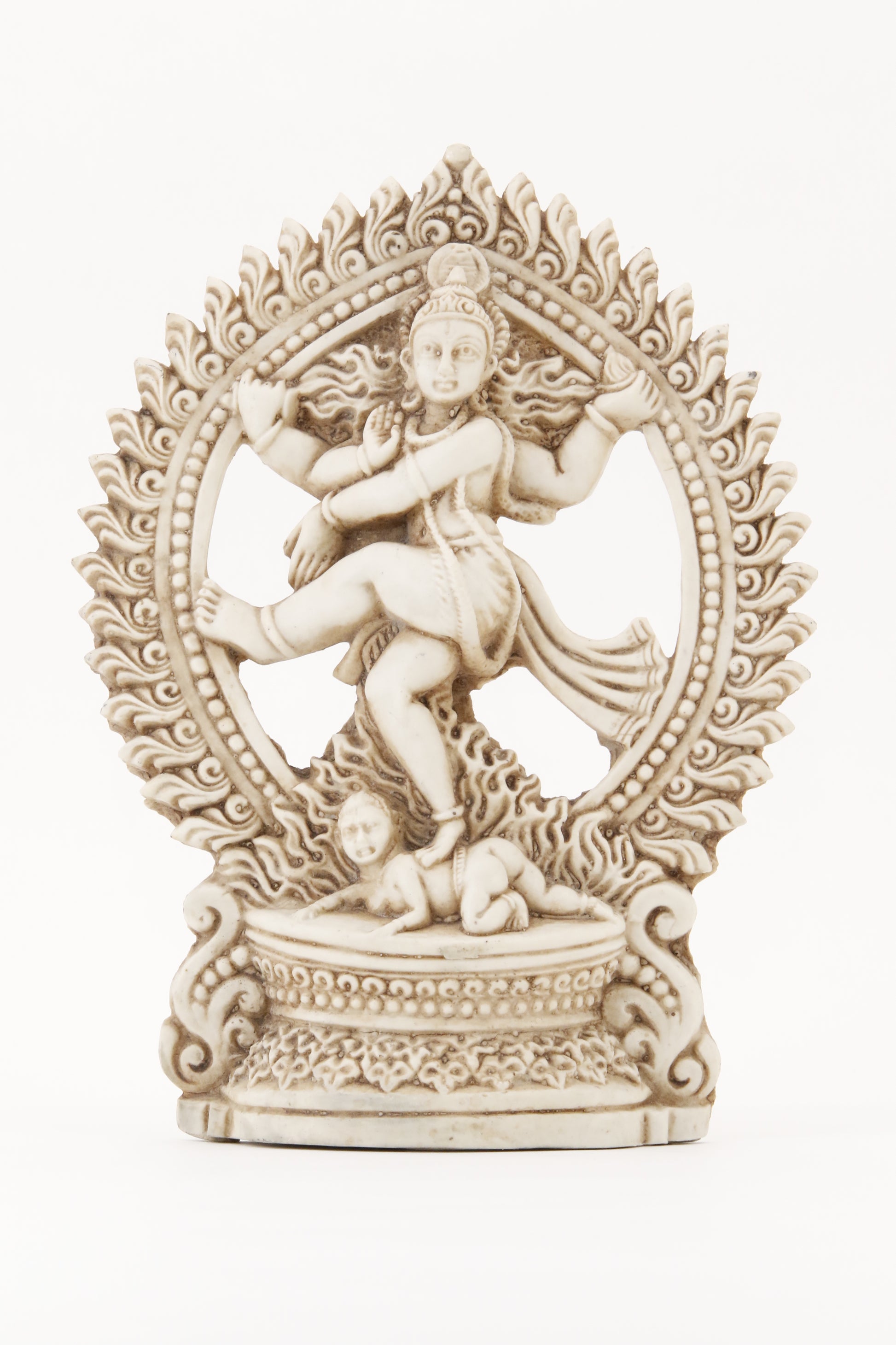 SHIVA DANCING POSE STATUE LIGHT FRONT VIEW