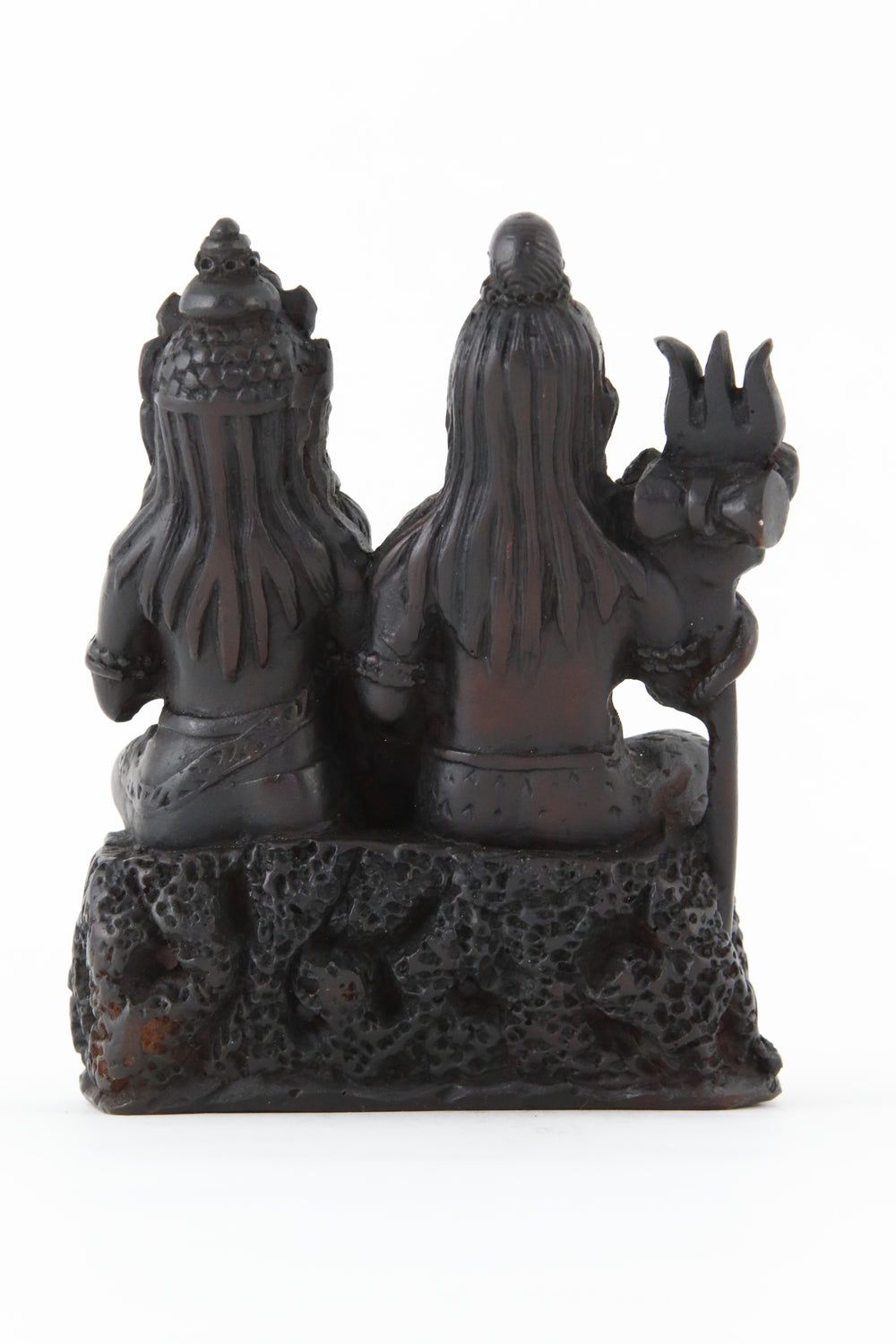 SHIVA FAMILY STATUE DARK BACK VIEW