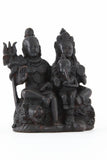 SHIVA FAMILY STATUE DARK SIDE VIEW